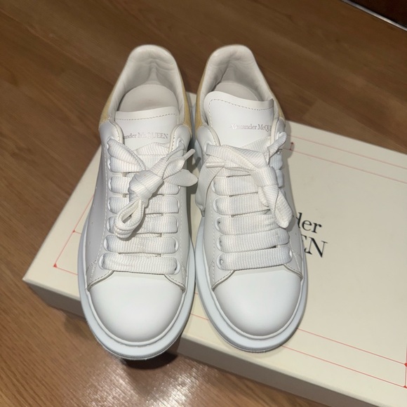 Alexander McQueen Classic White Lace-Up Sneakers Shoes